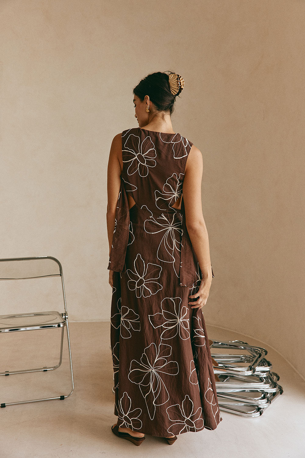 Aurelia Dress - Chocolate Floral