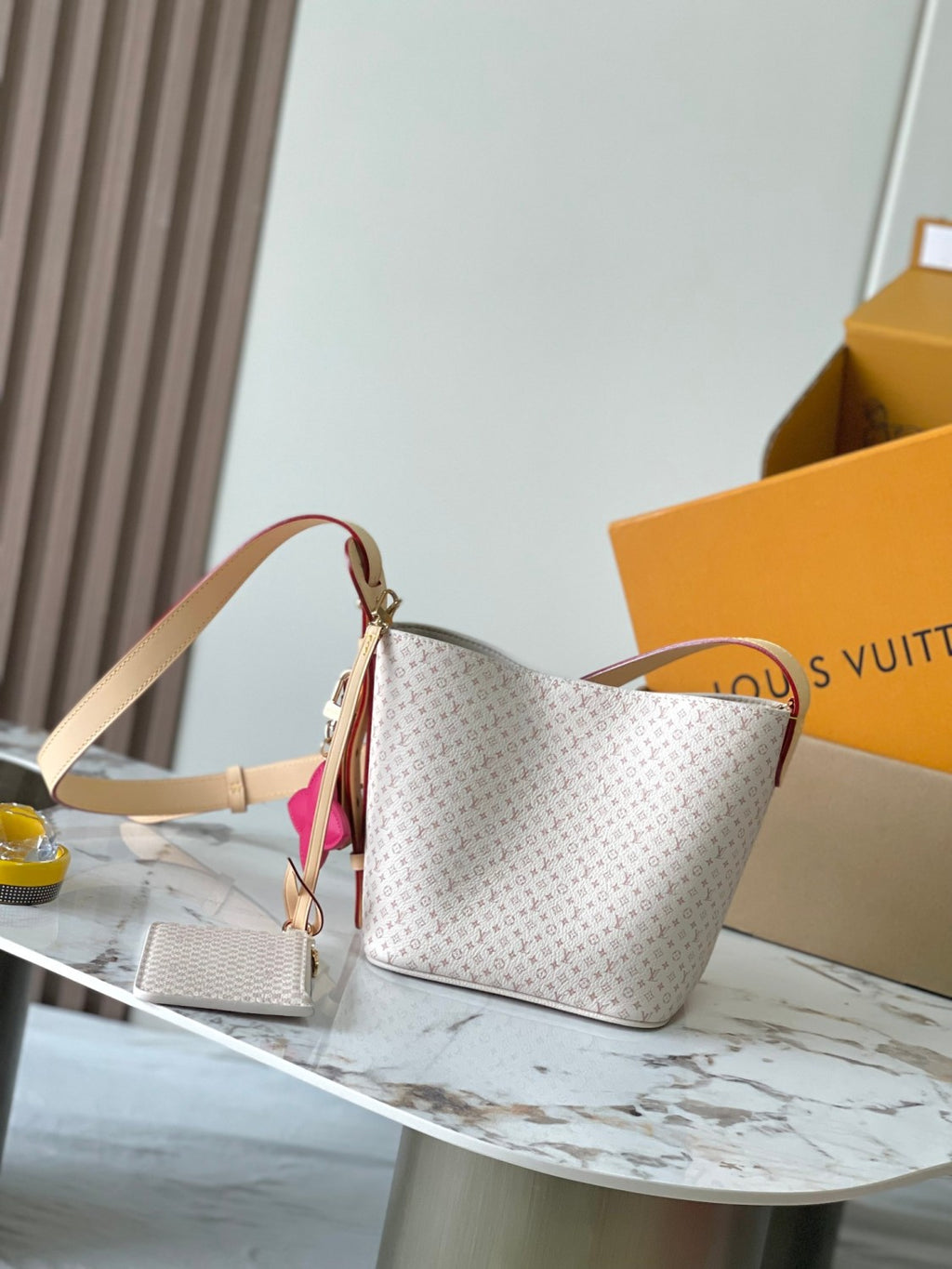 Louis Vuitton All In BB Women's Letter Printed Removable Zipper Inside Pocket Coated Canvas Shoulder Tote Bag Bags #77452