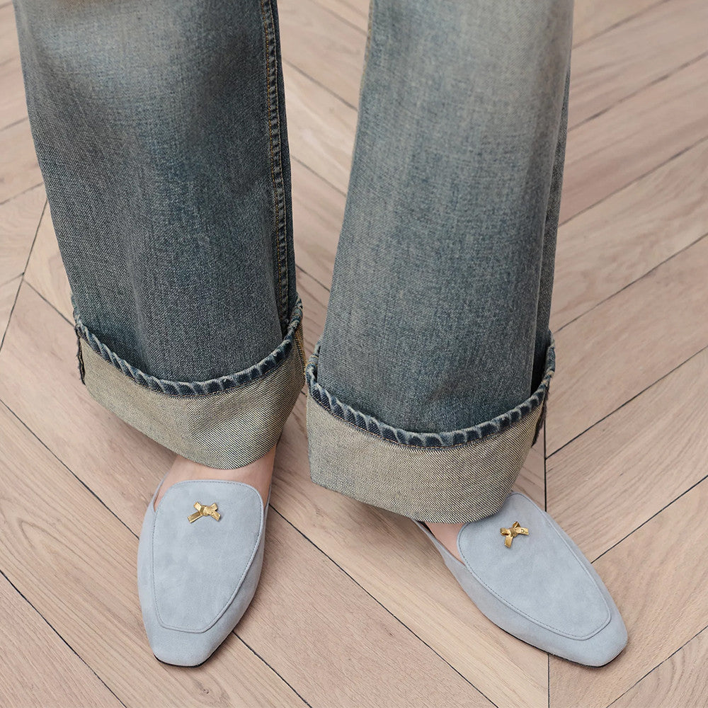 DIOR Baby Bow Mule Pistachio Suede Goatskin #377752