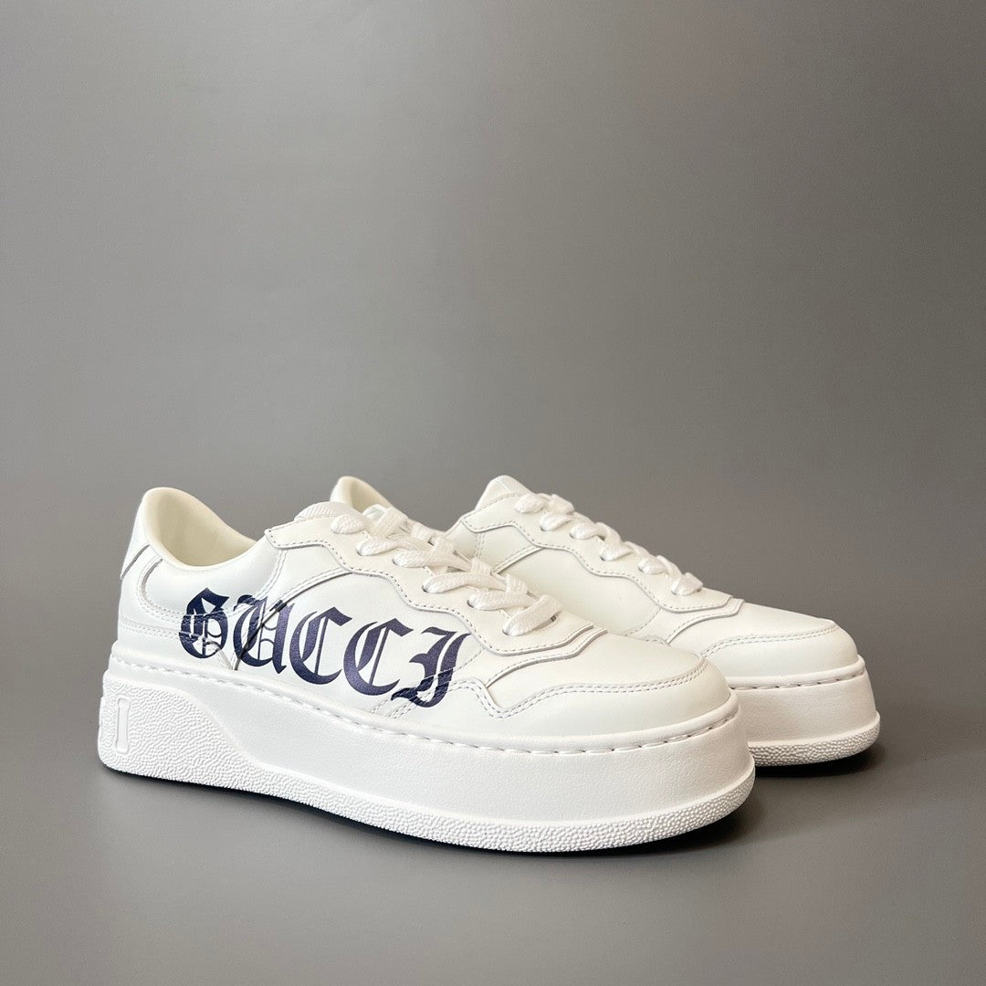 Gucci Chunky BGG Black And White Panda Biscuit Shoes Couple Model Cowhide Stitching GG Embossed Cowhide #332565