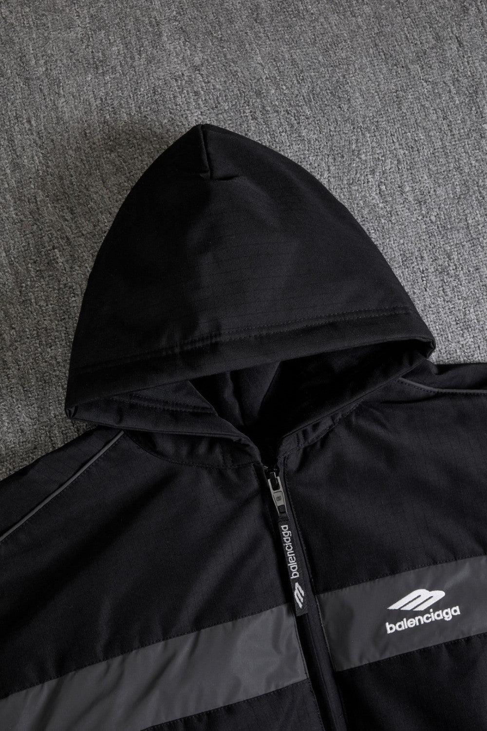 Balenciaga Men's 3b Sports Icon Ski Tracksuit Parka in Black #375922