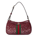 Gucci Ophidia Collection Crystal-Embellished Small Shoulder Bag Fashion Striped Satin Ribbon Gold-Tone Hardware Clutch Bag Crossbody Bags #193418
