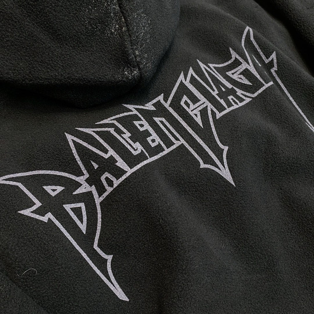 Balenciaga Men And Women With The Same Models Spring And Fall Do Old Do Fake Holes Washed Hooded Sweatshirt Pullover Paris Moon No Pocket Hoodie Oversized Black Faded #72926