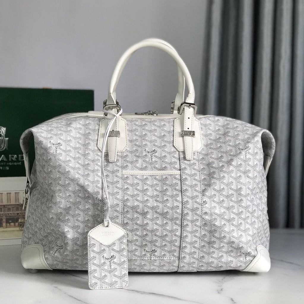 GOYARD Men's And Women's Old Flower Full Print Canvas Collocation Cowhide Shoulder Cross Handbag Travel Bag Bags #75471