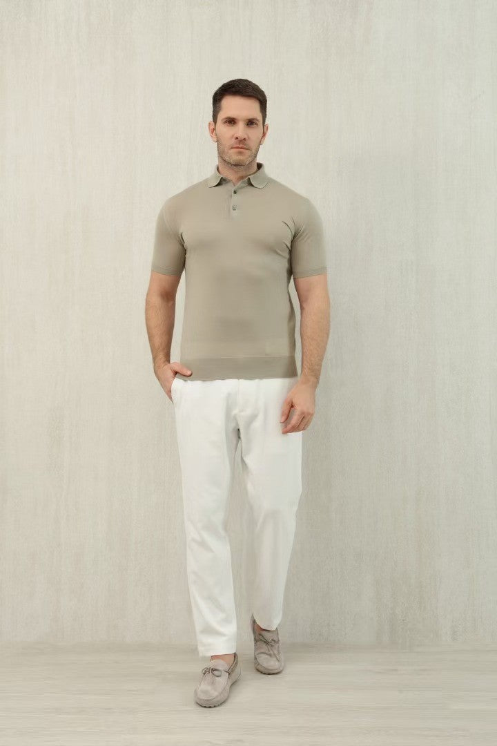Loro Piana King's Gift® Men's Polo Shirt Spring Summer Fashion Casual Button Short Sleeve Top Knitted T-shirt Lapel Men's Clothes Ngvp #9957