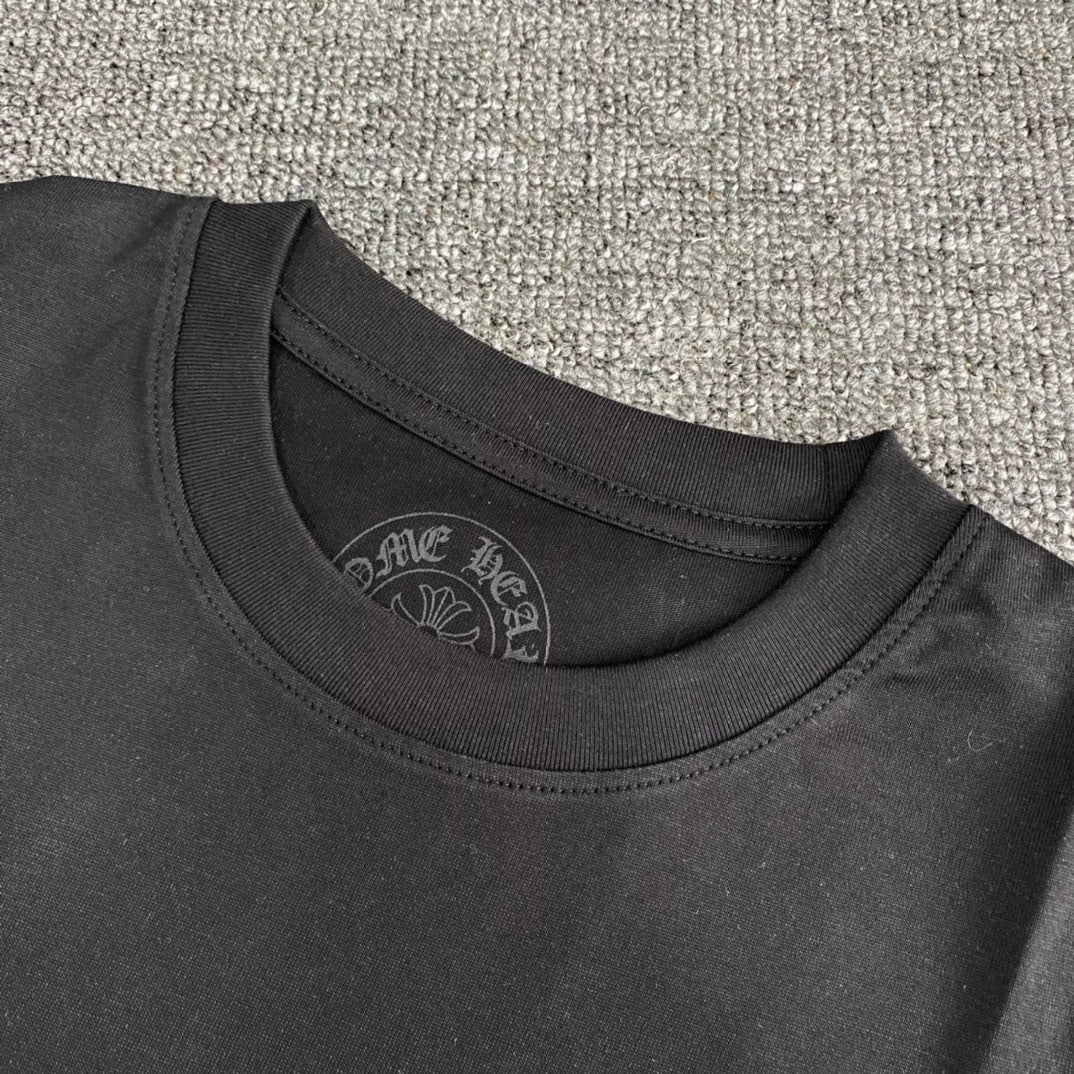 Chrome Hearts Men's Summer Gradient Cross Print Round Neck Cotton Short Sleeve T-Shirt #76814