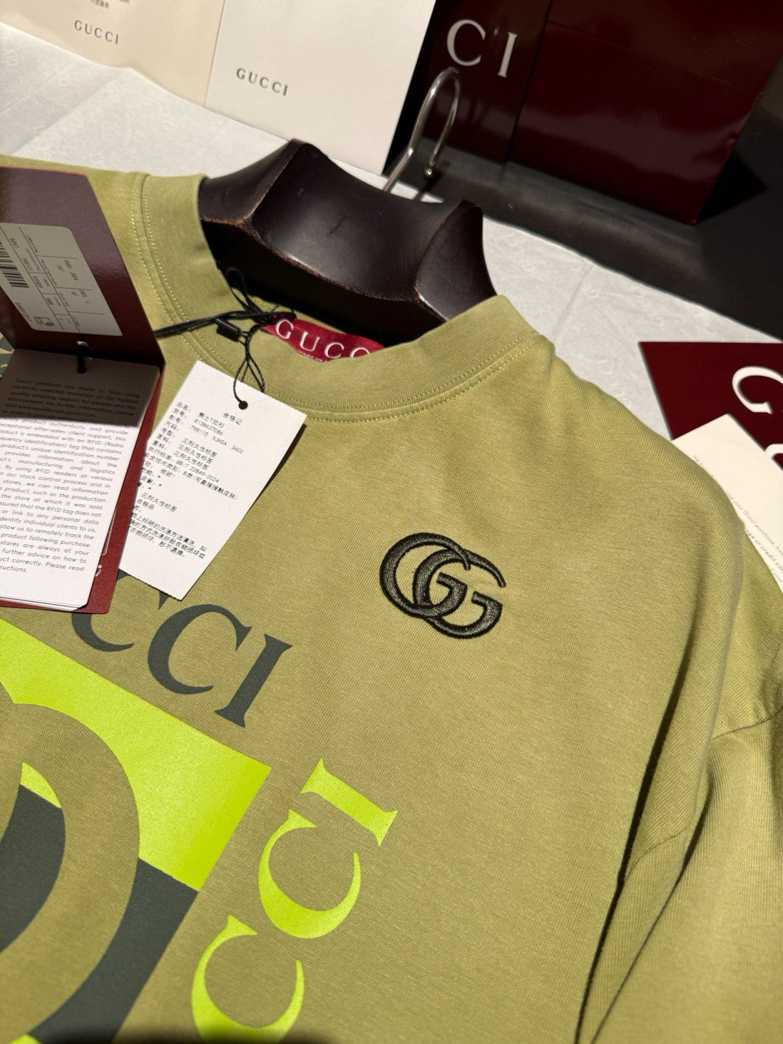 Gucci Men's Summer Solid Color Fashion Casual Printed Pattern Cotton Knitted Round Neck Short Sleeve T-Shirt #78254