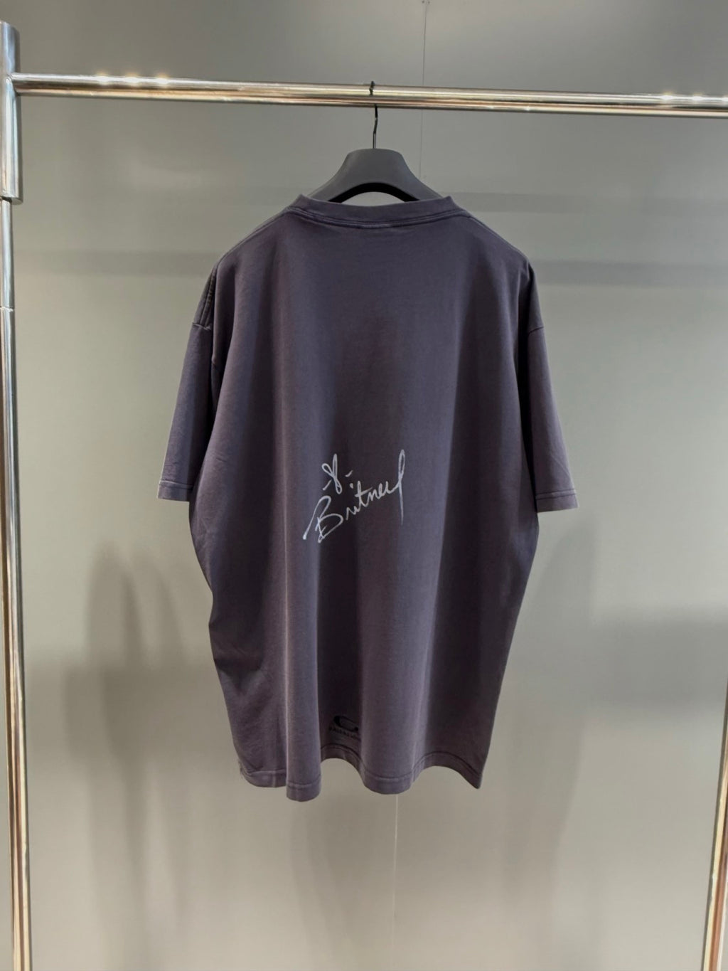 Balenciaga Men's Women's Britney Spears Series Shrunk T-Shirt Summer Round Neck Solid Color Short Sleeve Top #77649