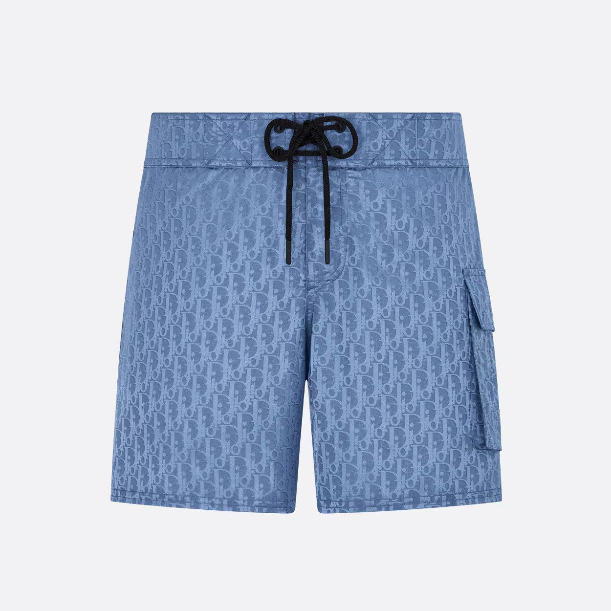 Dior Men's Summer Solid Color Logo Monogram Full Print Drawstring Tie Polyester Shorts Pants #72363