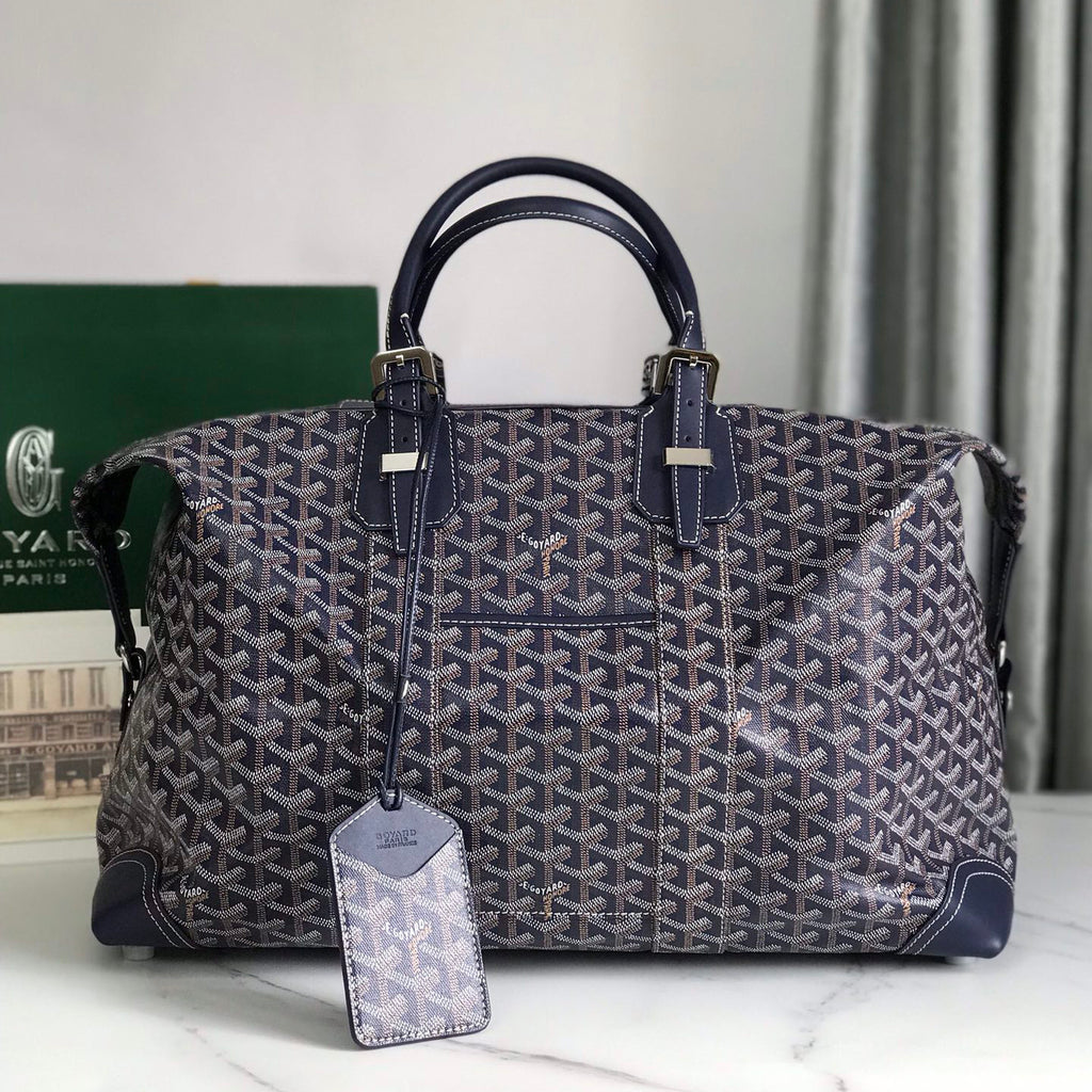 GOYARD Men's And Women's Old Flower Full Print Canvas Collocation Cowhide Shoulder Cross Handbag Travel Bag Bags #75471