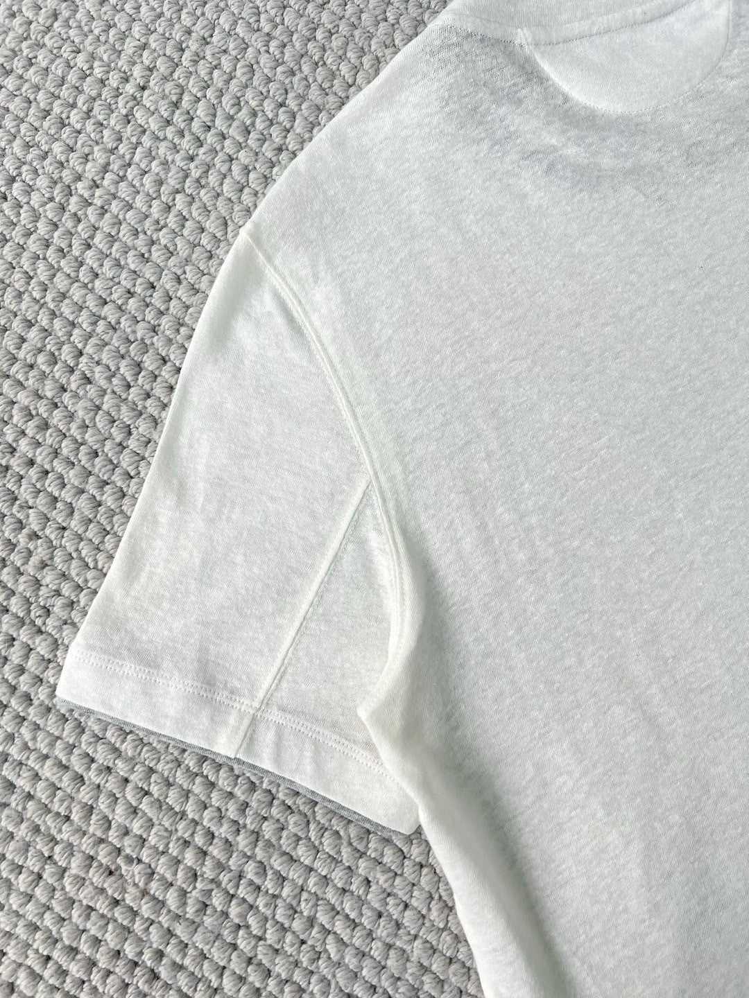 Brunello Cucinelli Men's Summer Solid Color Round Neck Cotton Short Sleeve T-Shirt #76657