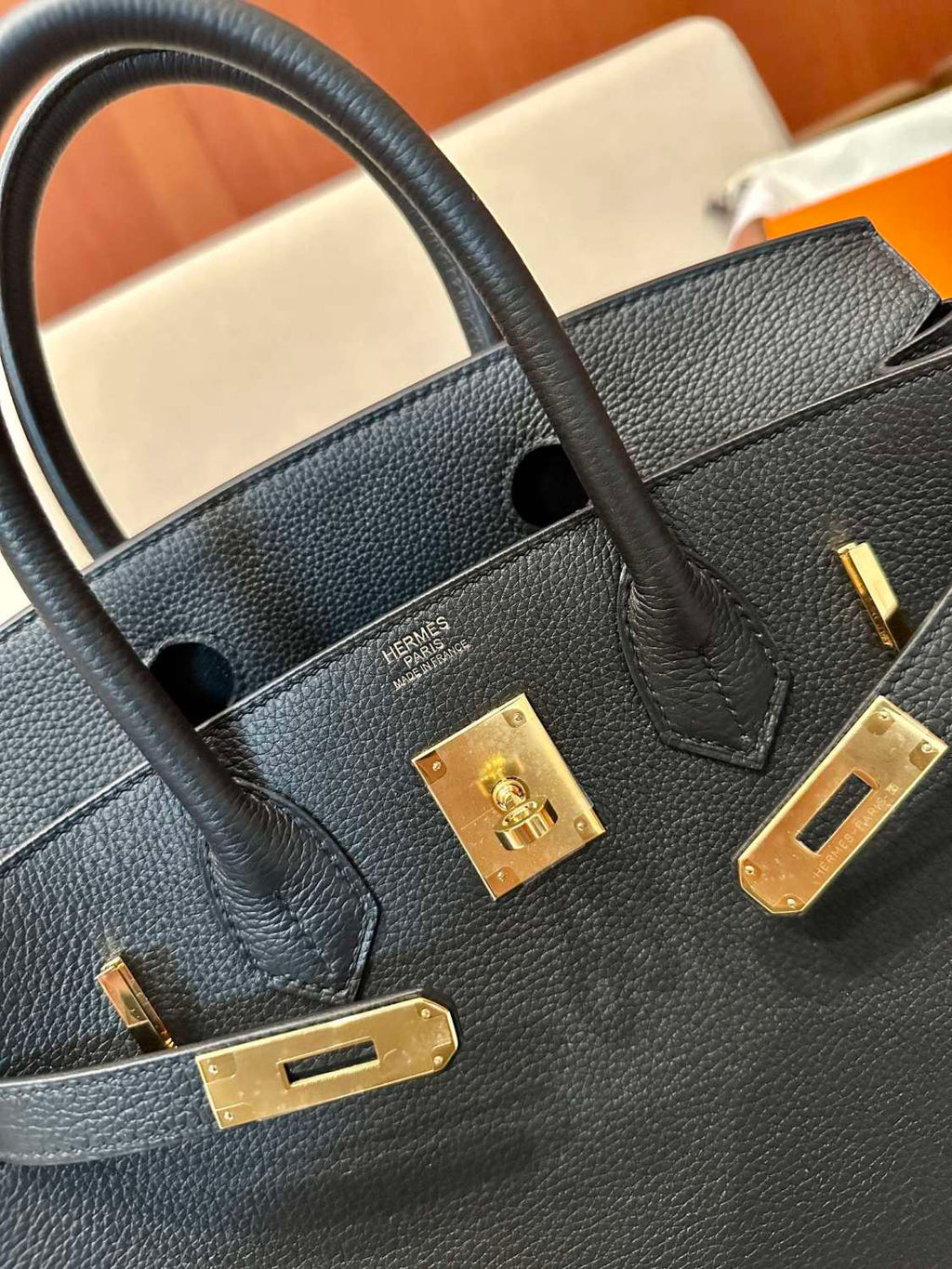 Hermes Platinum Internal Stitching BIRKIN30 Togo Original Leather Top-Grade Leather Handbag Bag Handcrafted Leather Bag From The Original Factory's Premium Custom Collection #934055