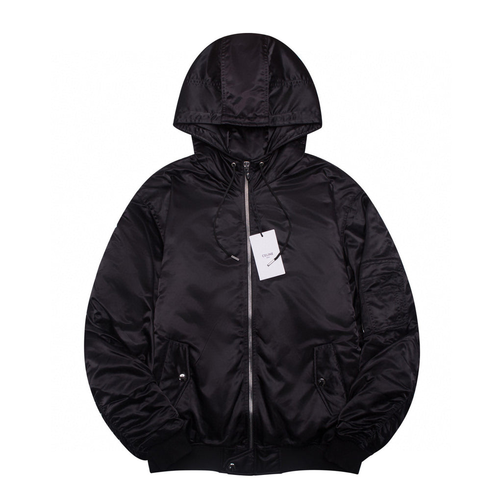 Celine Men's and women's Autumn Winter Hooded Thickened Jacket Cotton  #9482