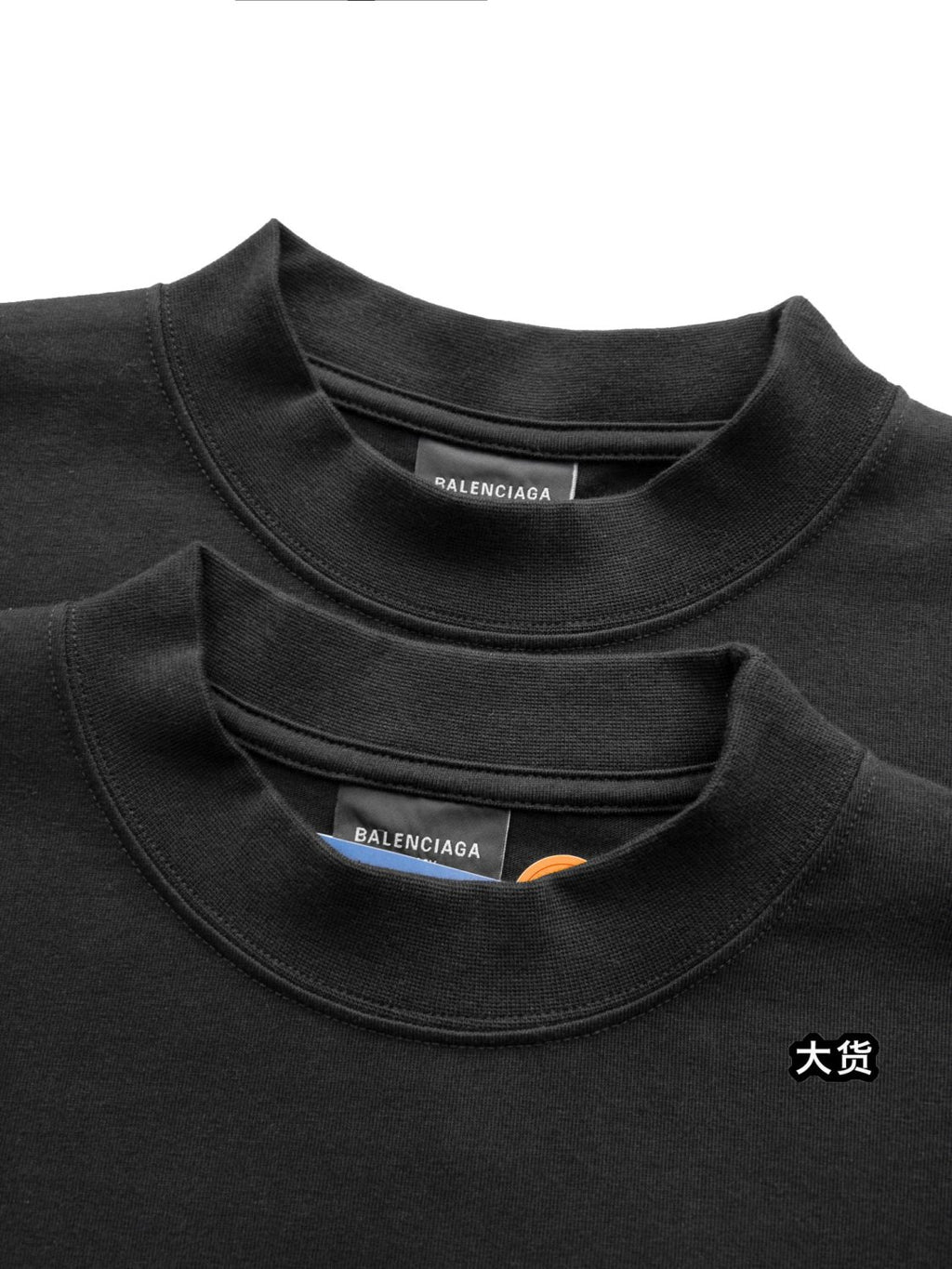 Balenciaga Men's and Women's Summer Letter Printed Cotton Round Neck Black Loose Fit Short Sleeve T-Shirt #98977