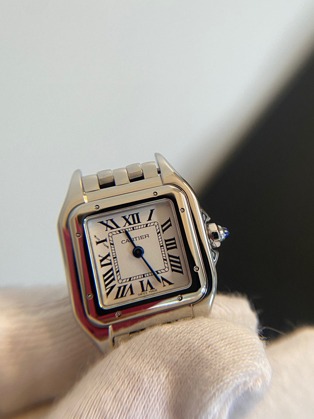 Cartier Cheetah Collection Silver Fashion Small Square Watch #96317