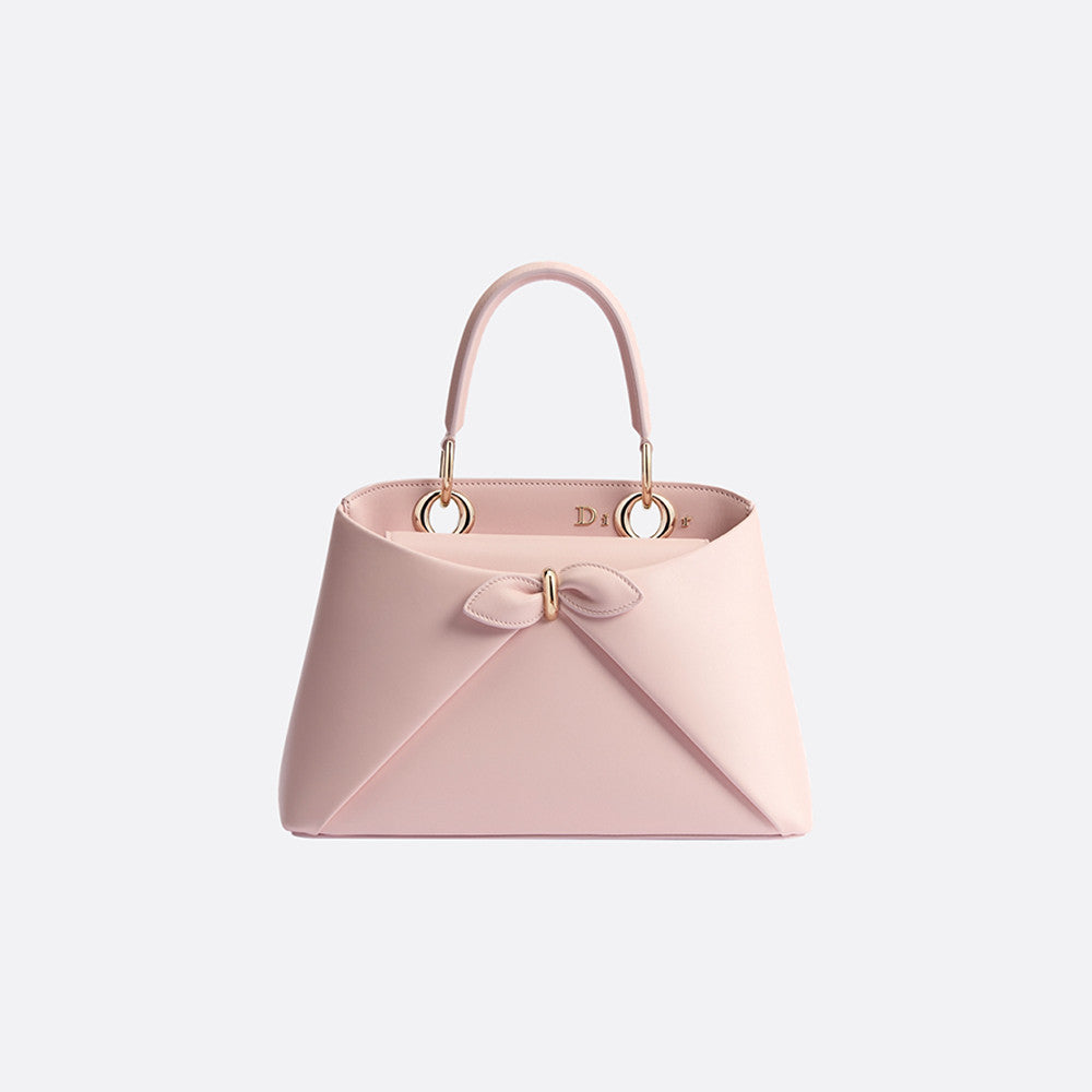 Dior 26s Cigale Bow Pink Shiny Supple Calfskin Small Handbag Crossbody Bag Stylish And Elegant Available In Multiple Colours Bags #84394A