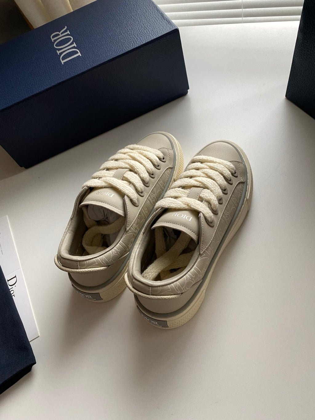 Dior B33 Spin Men's Low Top Lace Up Leather Casual Printed Thick Bottom Height Increasing Sneakers Shoes #77186