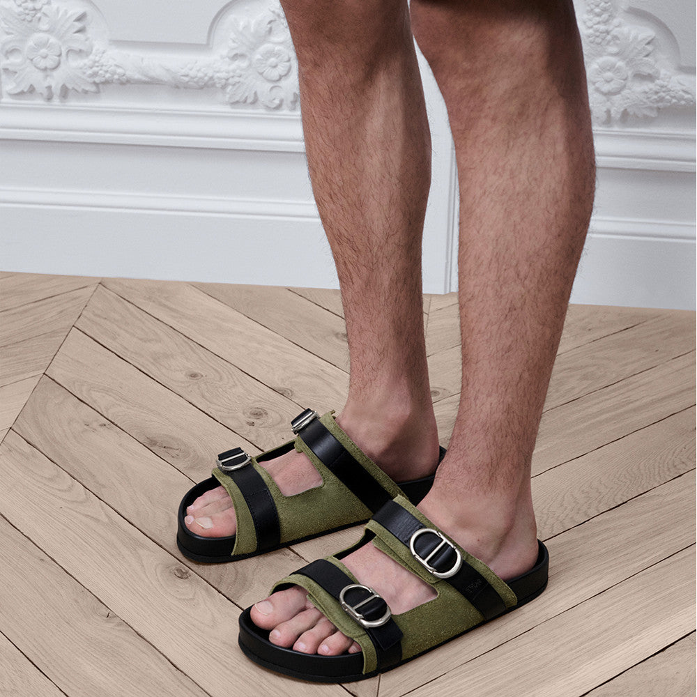 DIOR Dior Aqua Sandal Beige and Black Dior Oblique Jacquard #382615
