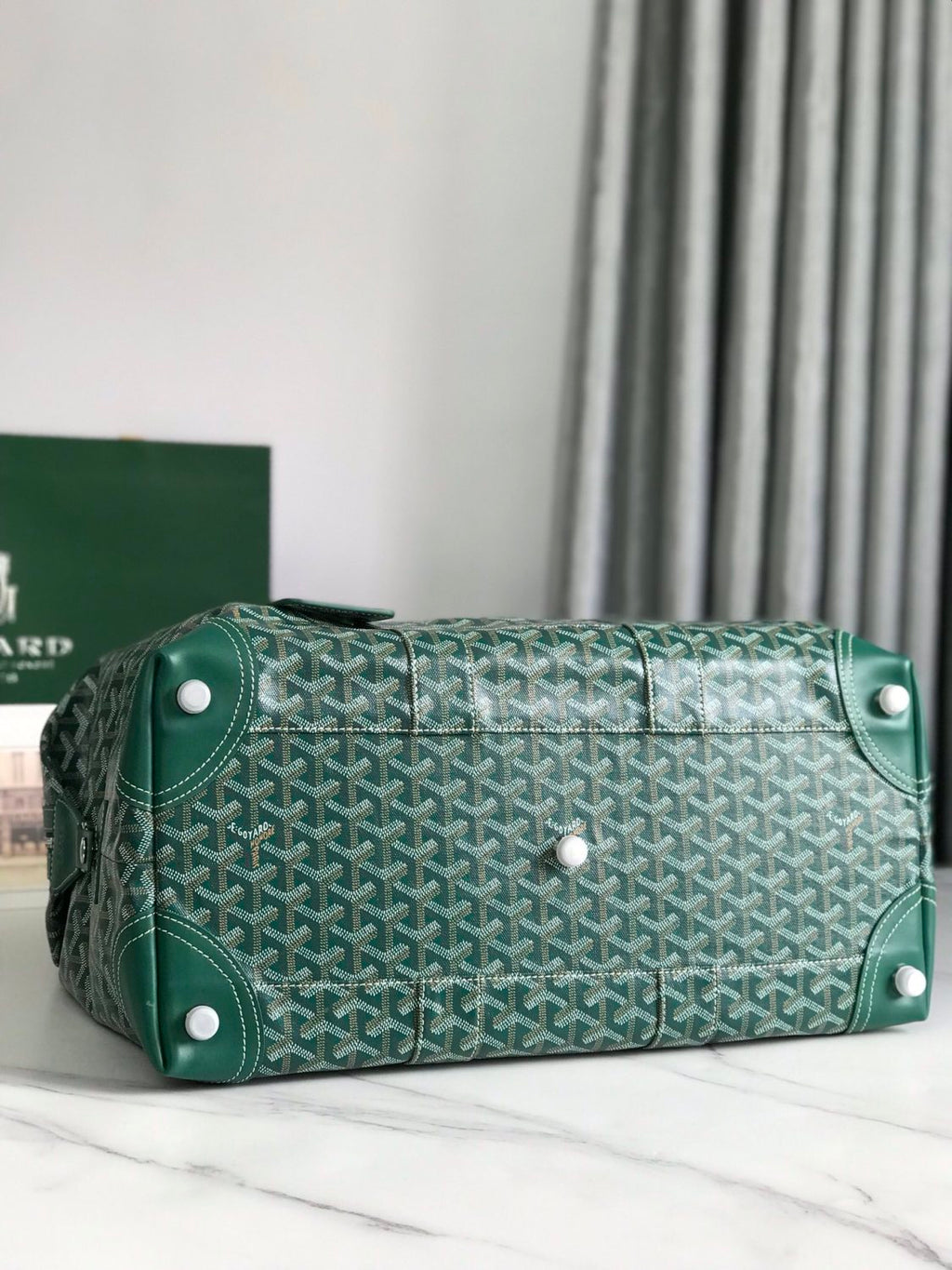 GOYARD Men's And Women's Old Flower Full Print Canvas Collocation Cowhide Shoulder Cross Handbag Travel Bag Bags #75471