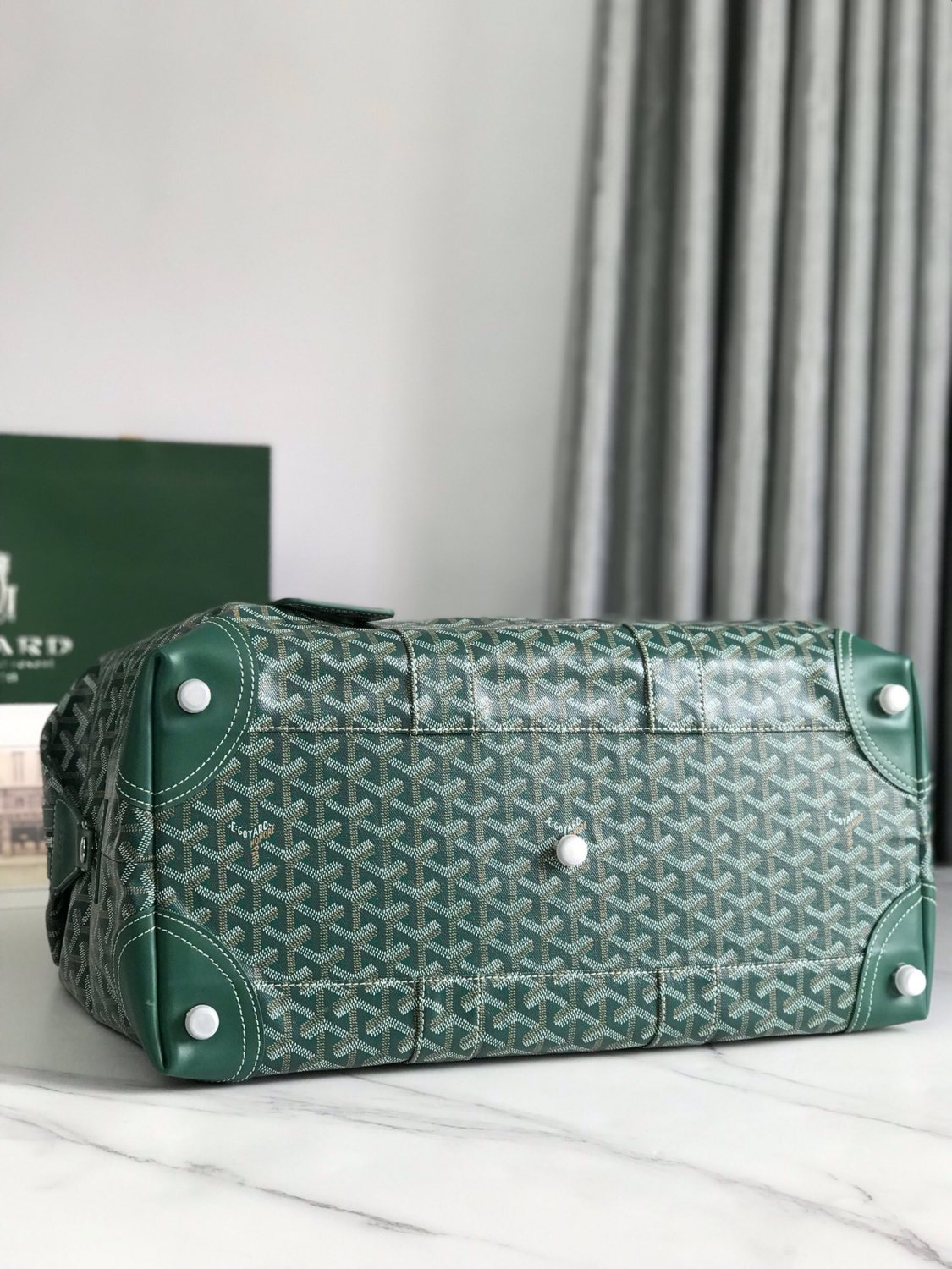 GOYARD Men's And Women's Old Flower Full Print Canvas Collocation Cowhide Shoulder Cross Handbag Travel Bag Bags #75471