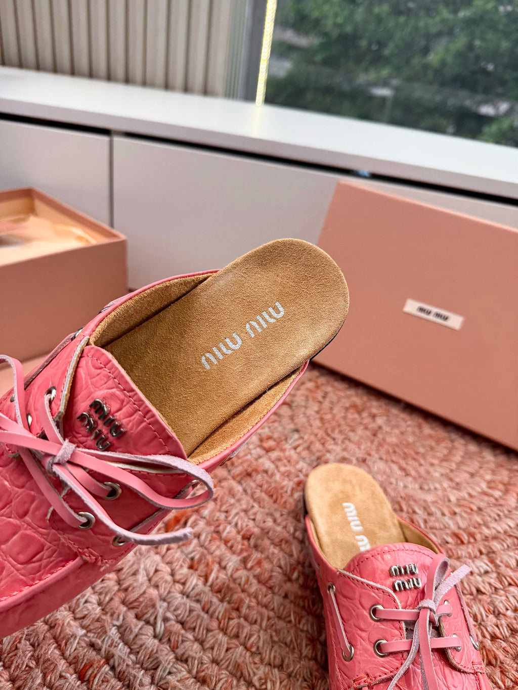 MiuMiu Mesh Mary Jane Shoes #383828