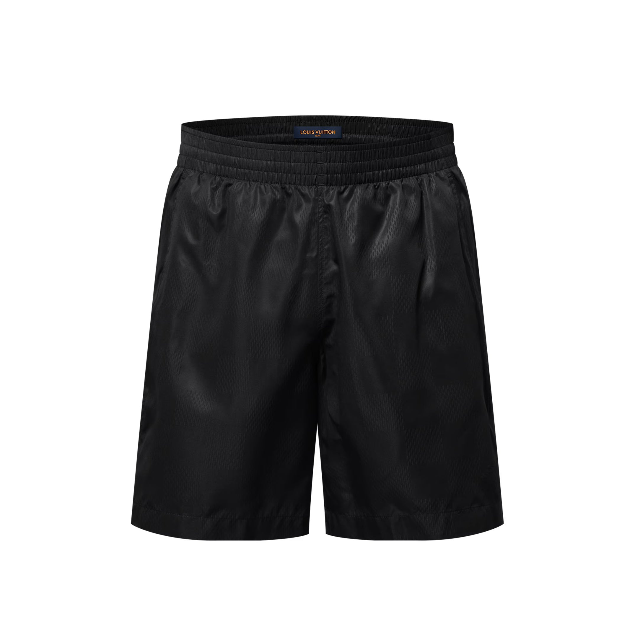 Louis Vuitton Men's Summer Solid Color Subtle Pattern Elastic Tech Fabric Beach Shorts #77952