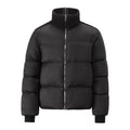 Moncler x Rick Owens Men's And Women's Winter Black Glossy Fur Collar Zipper Long Sleeve Puffer Down Jacket #72459