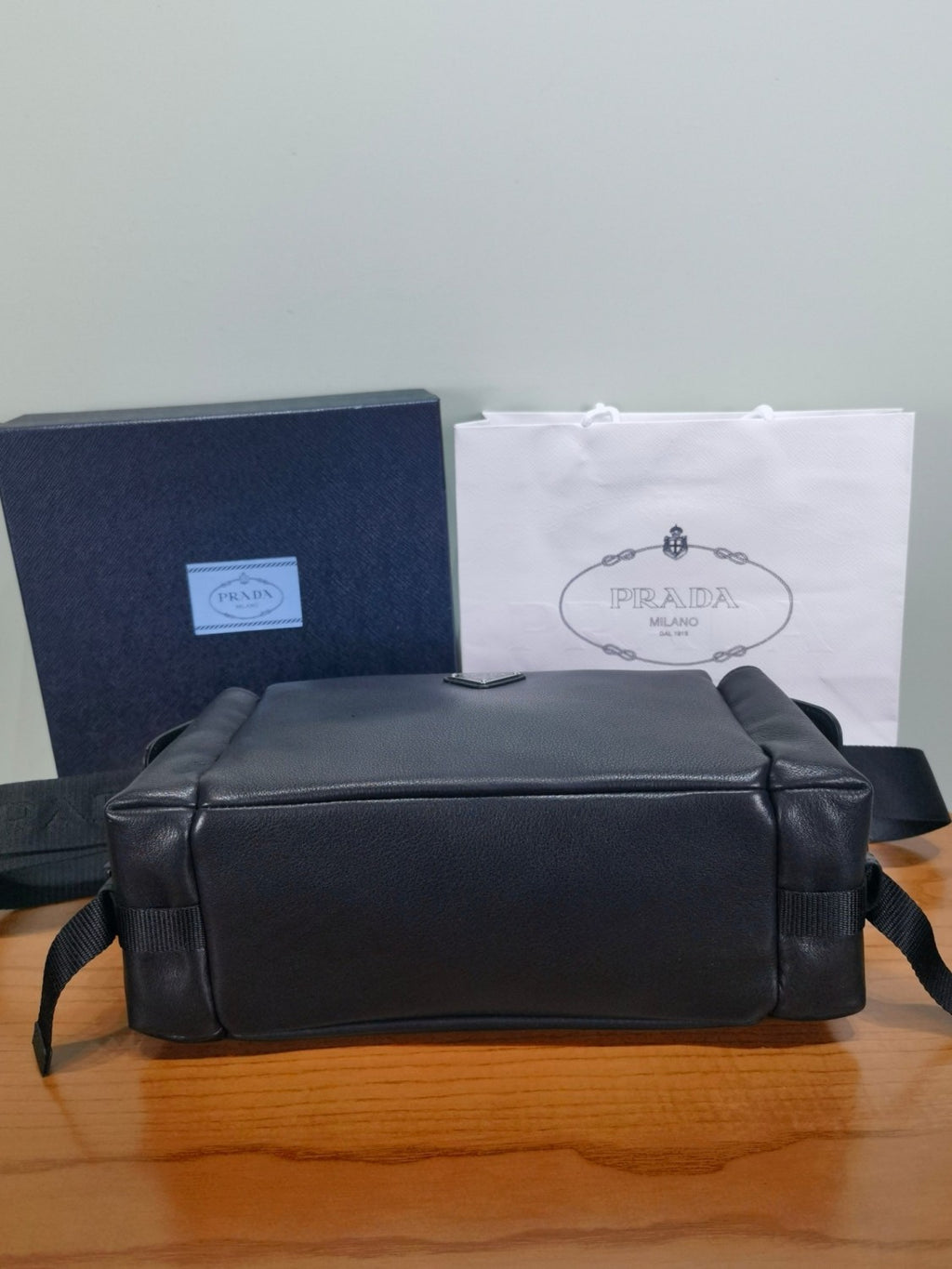 PRADA Black Prada Explore Leather Bag #379559