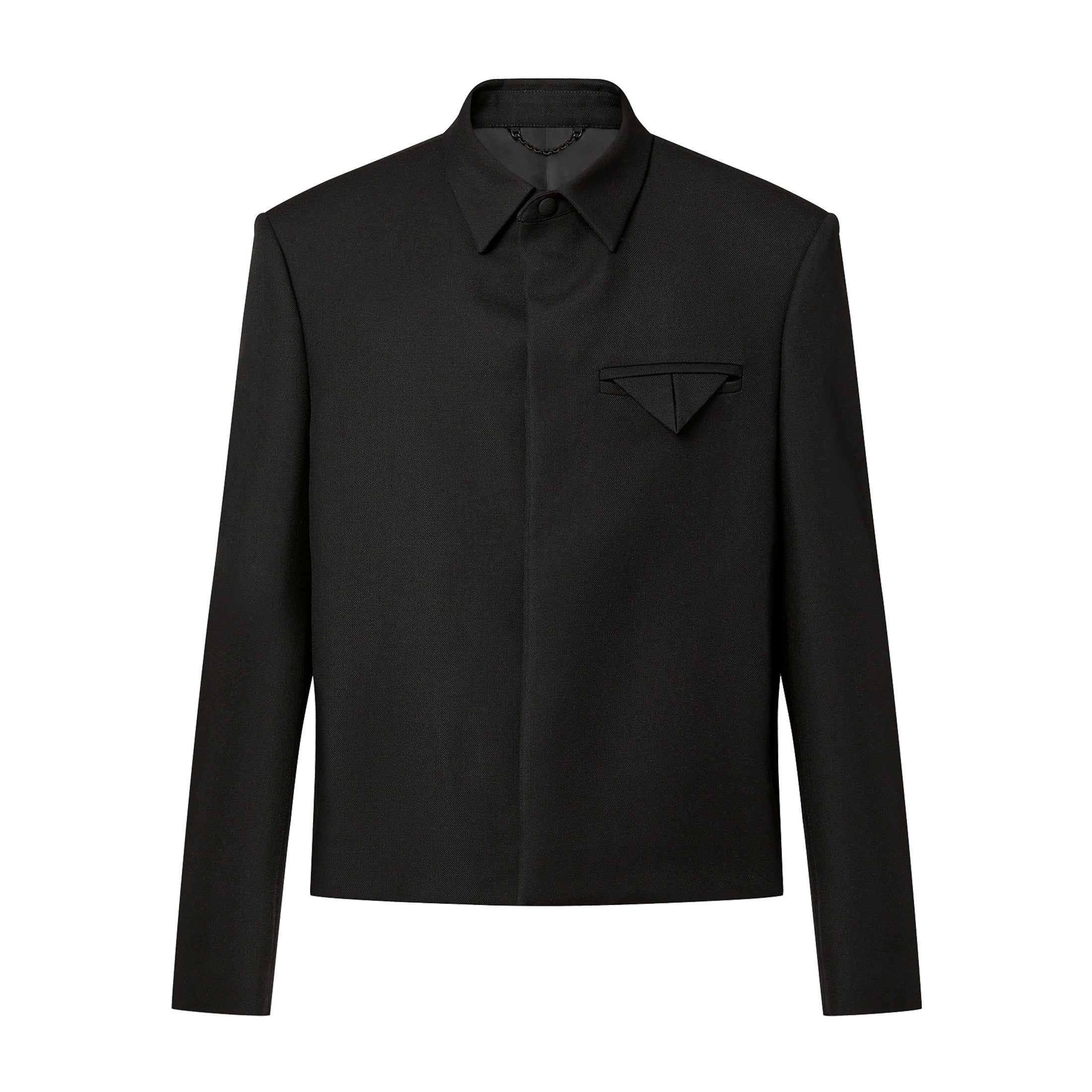 Louis Vuitton Men's Spring/Autumn Black Logo Letter Beaded Wool Long Sleeve Jacket #98171