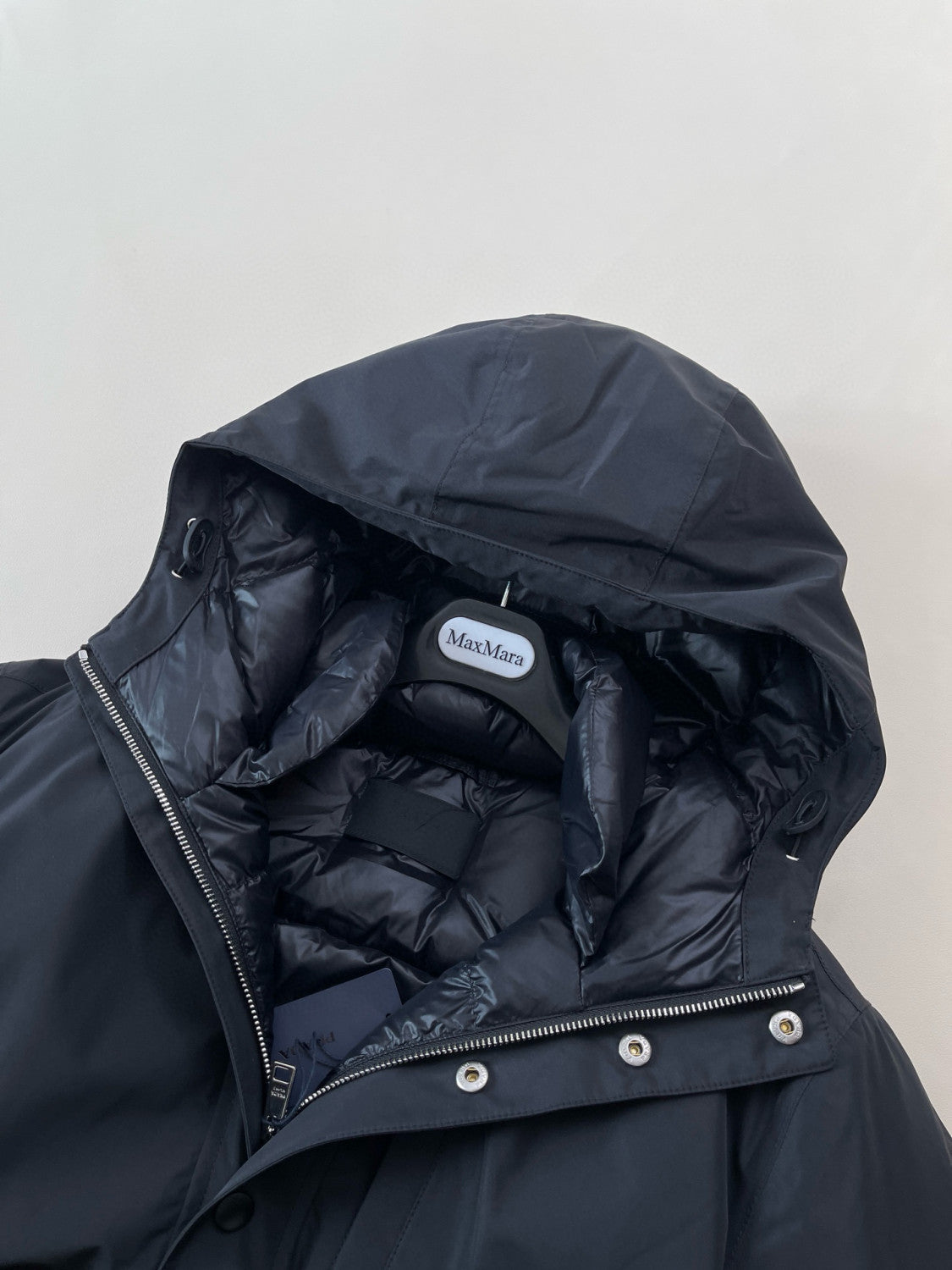 Prada Men's Fall/winter Fashion Casual Solid Color Hooded Zipper Single Button Windproof Down Jacket #79565