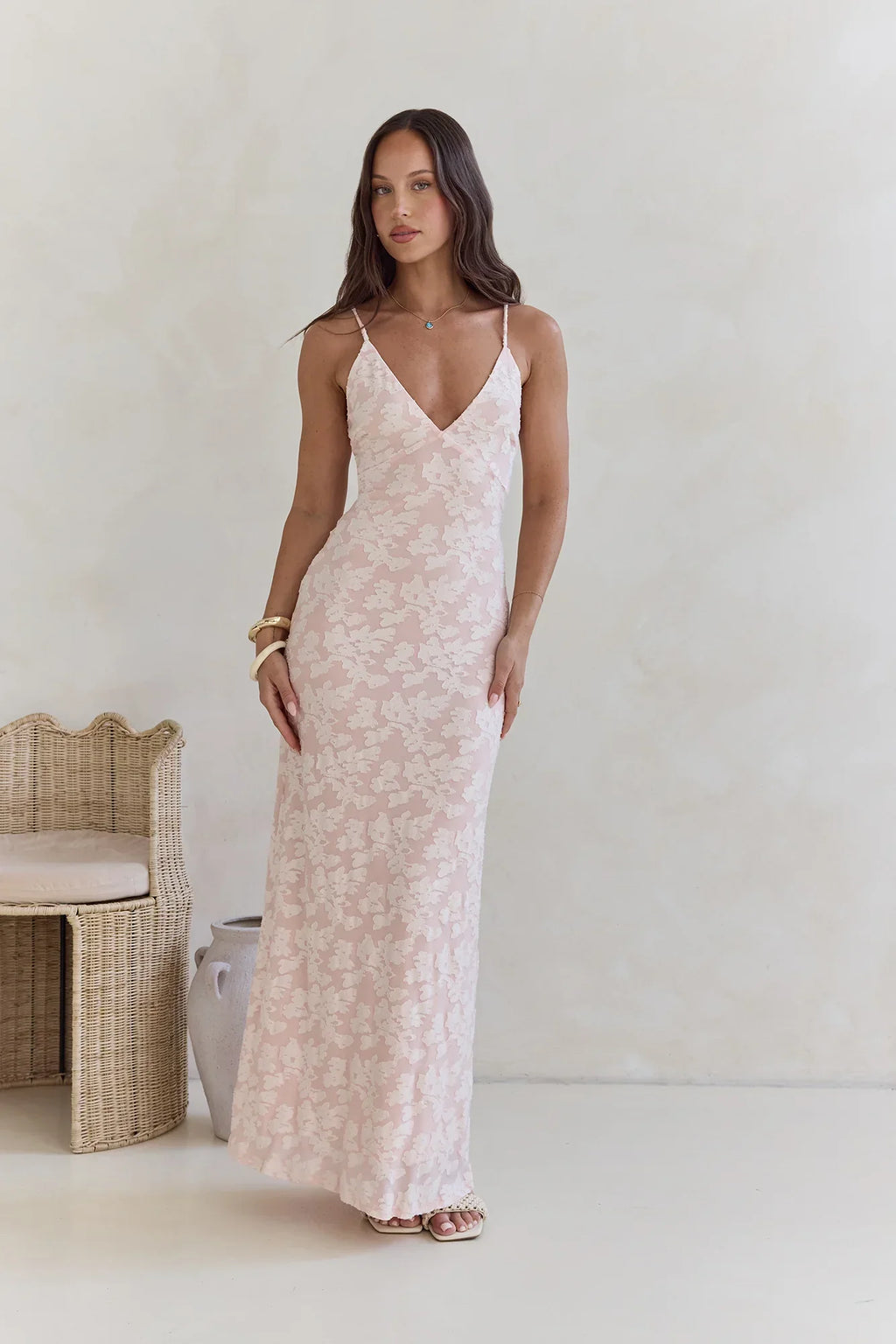 Glowing Glaze Maxi Dress Pink