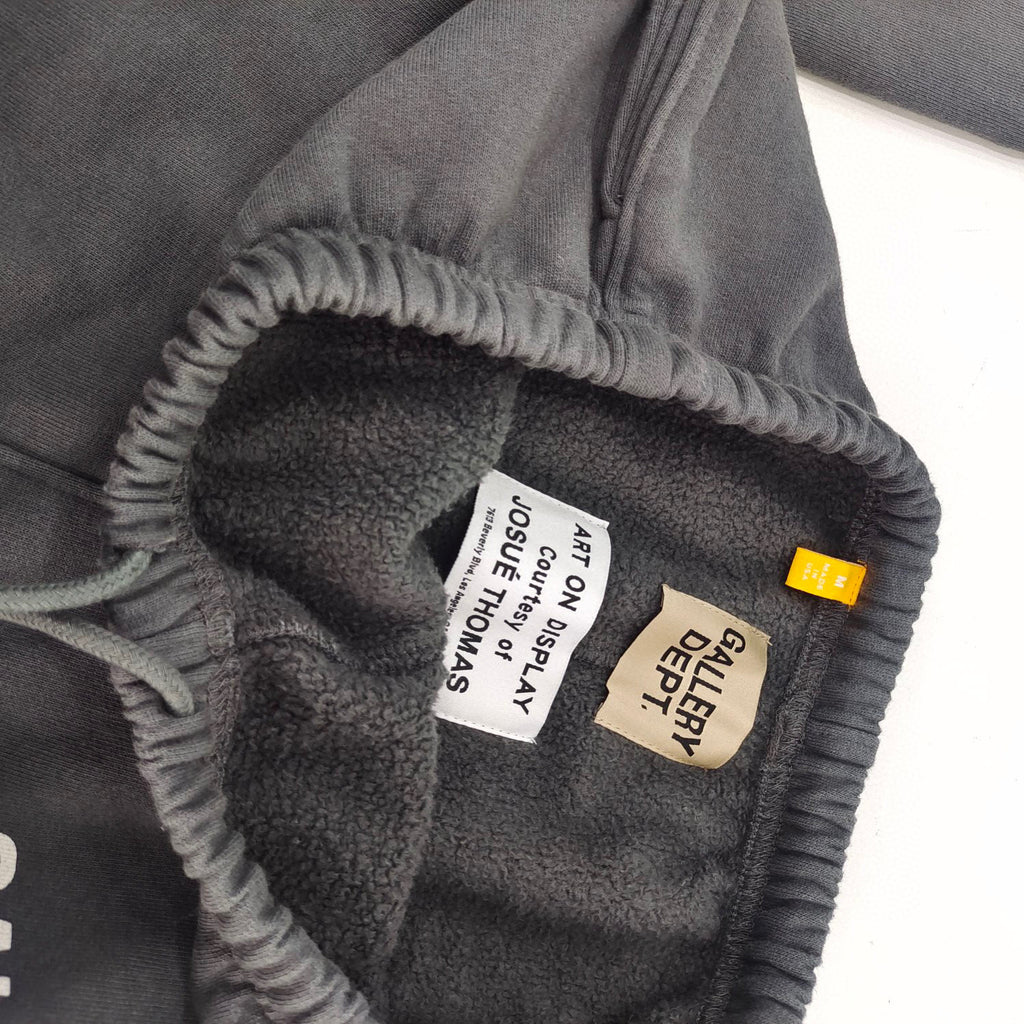 Gallery Dept Dark Grey Patchwork Cotton Drawstring Pants #96556