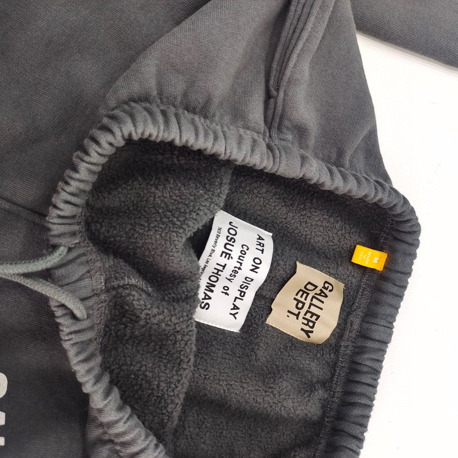 Gallery Dept Dark Grey Patchwork Cotton Drawstring Pants #96556