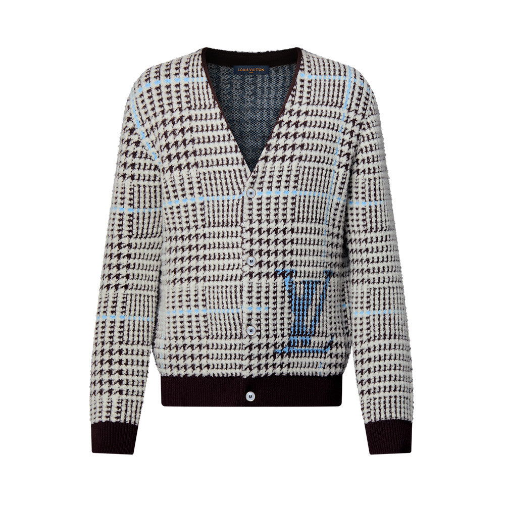 Louis Vuitton Textured Plaid Cardigan 1AJBSP #335295