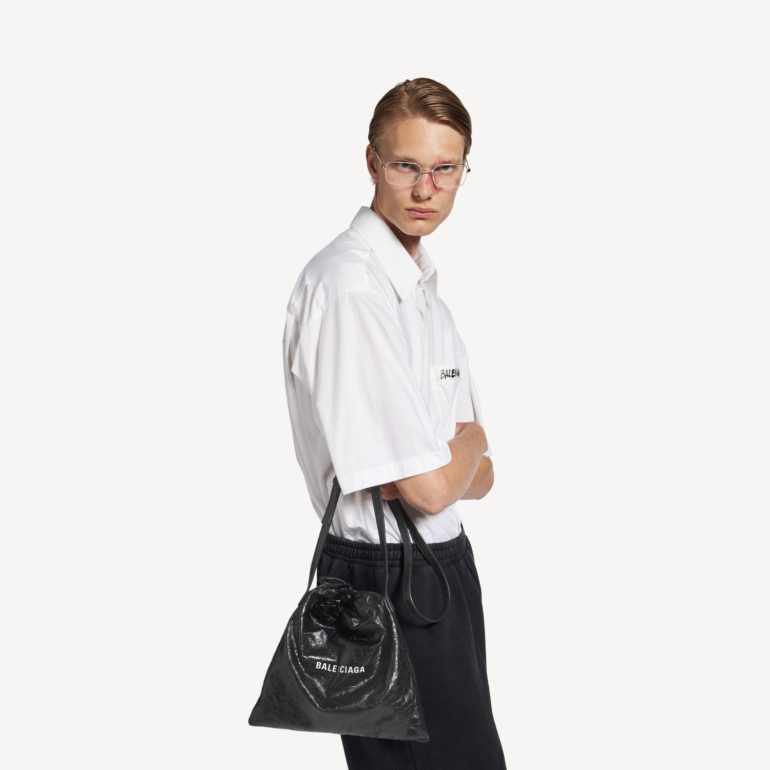 Balenciaga Men's Shopper Dust Bag Crossbody Pouch Medium #335824