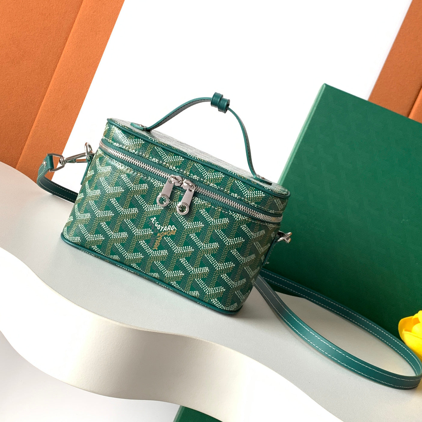 GOYARD MUSE Women's Fashion Classic Double Zip Closure Adjustable Strap Mini Makeup Bag Handbag Crossbody Bag Bags MUSEVAMINTY-09CL09P #79346