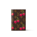 Louis Vuitton LV x TM Women's Brown Leather Passport Wallet with Cherry Pattern Print Bag Bags #77594