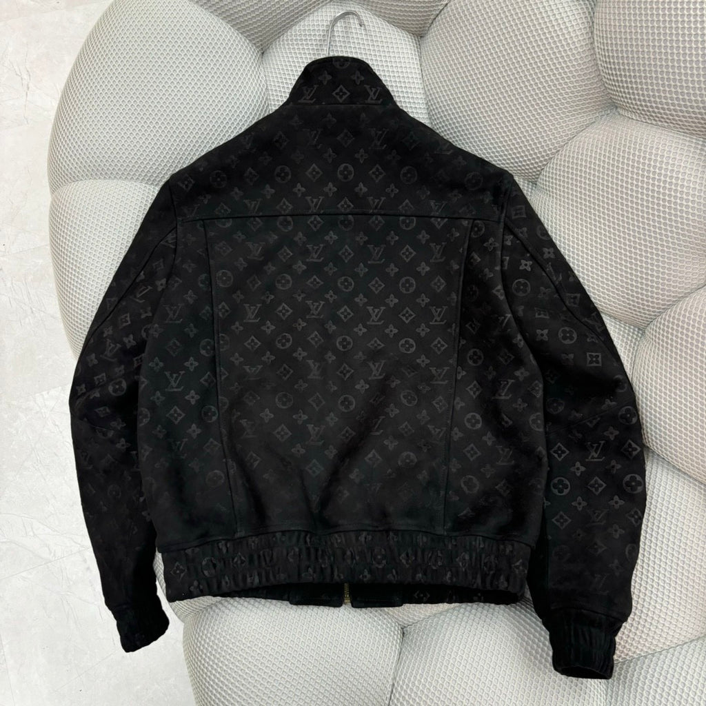 Louis Vuitton Men's Autumn and Winter Letter Printed Solid Color Zipper Long Sleeve Jacket #73149