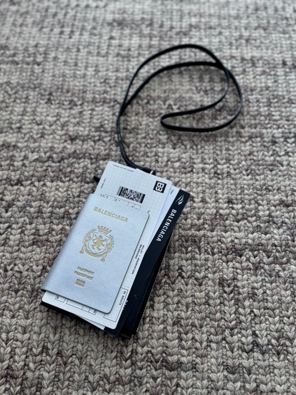 Balenciaga Men's Passport Long Wallet 1 Ticket in Passport Blue #336008