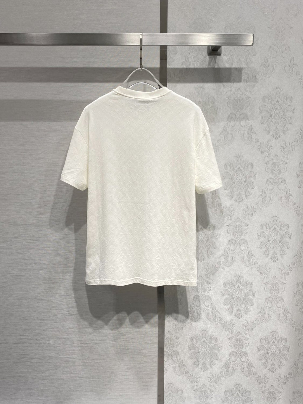 Louis Vuitton Men's Summer MONOGRAM Cut Floral Solid Color Cotton Round Neck Straight Fit Short Sleeve T-Shirt #72182