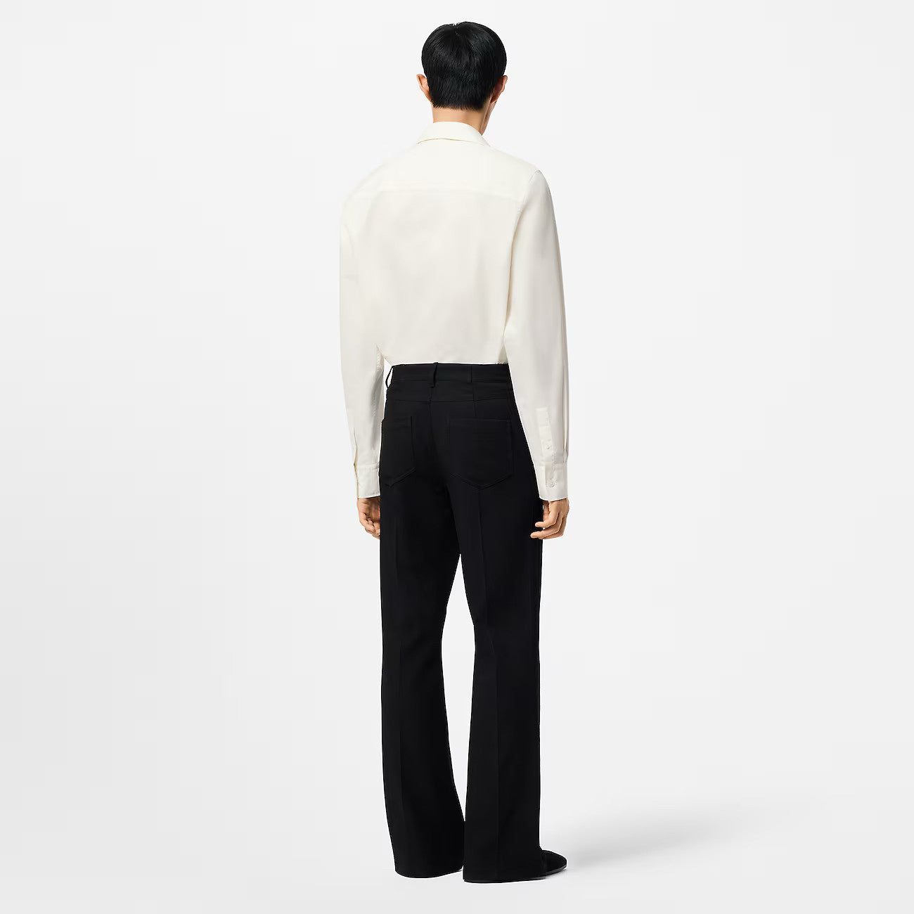 Louis Vuitton Men's Spring And Fall White Letters Logo Embroidery Single Breasted Long Sleeved Shirt #73264