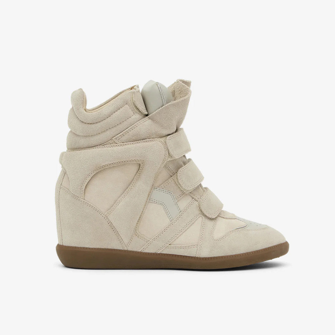 Isabel Marant Women's Autumn and Winter Solid Colour Velcro Round Toe High Top Suede Leather Casual Sneakers Shoes #76685