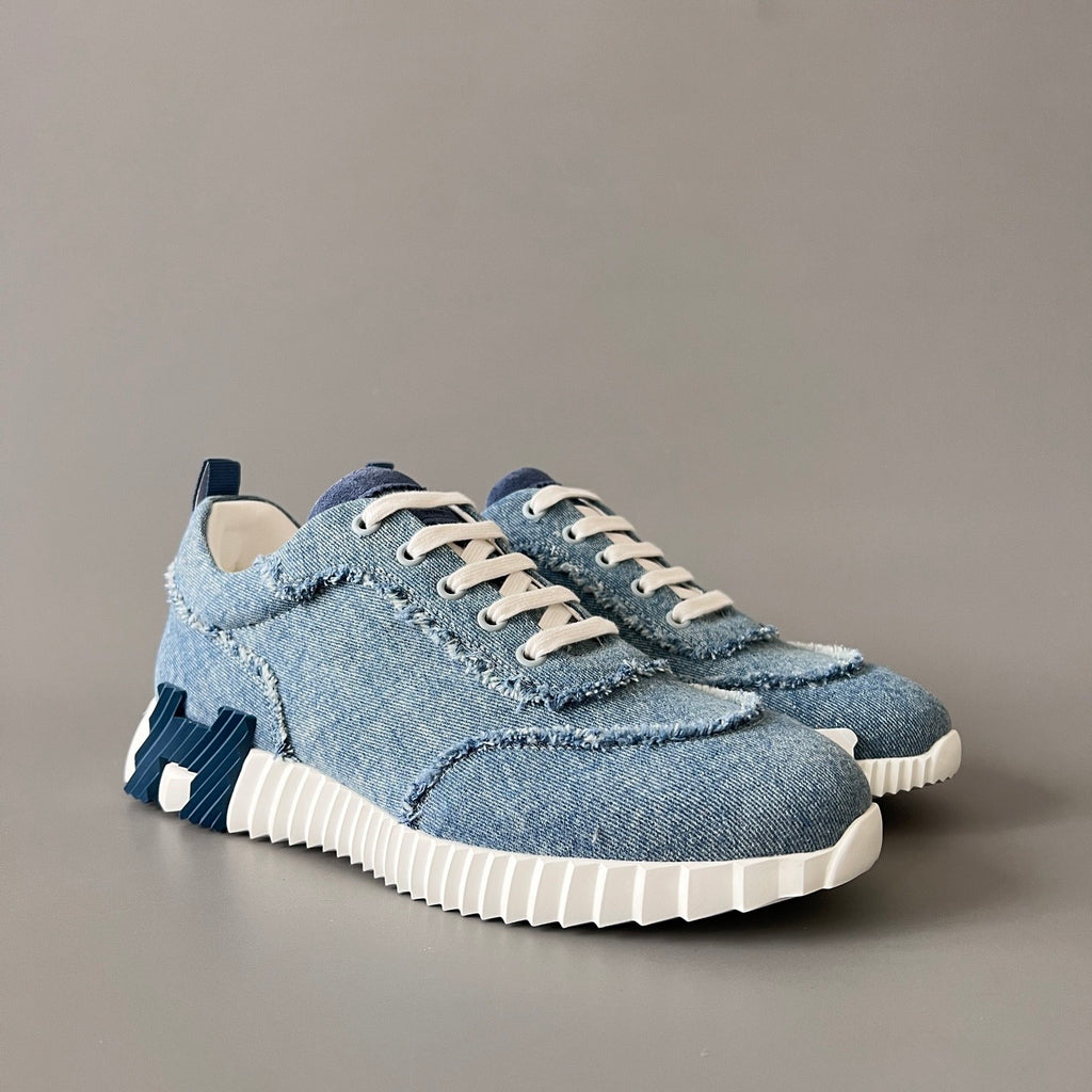 Hermes Bouncing Men's And Women's Spring/Summer Fashion Casual Round Toe Lace Up Low Top Canvas Casual Shoes #78411
