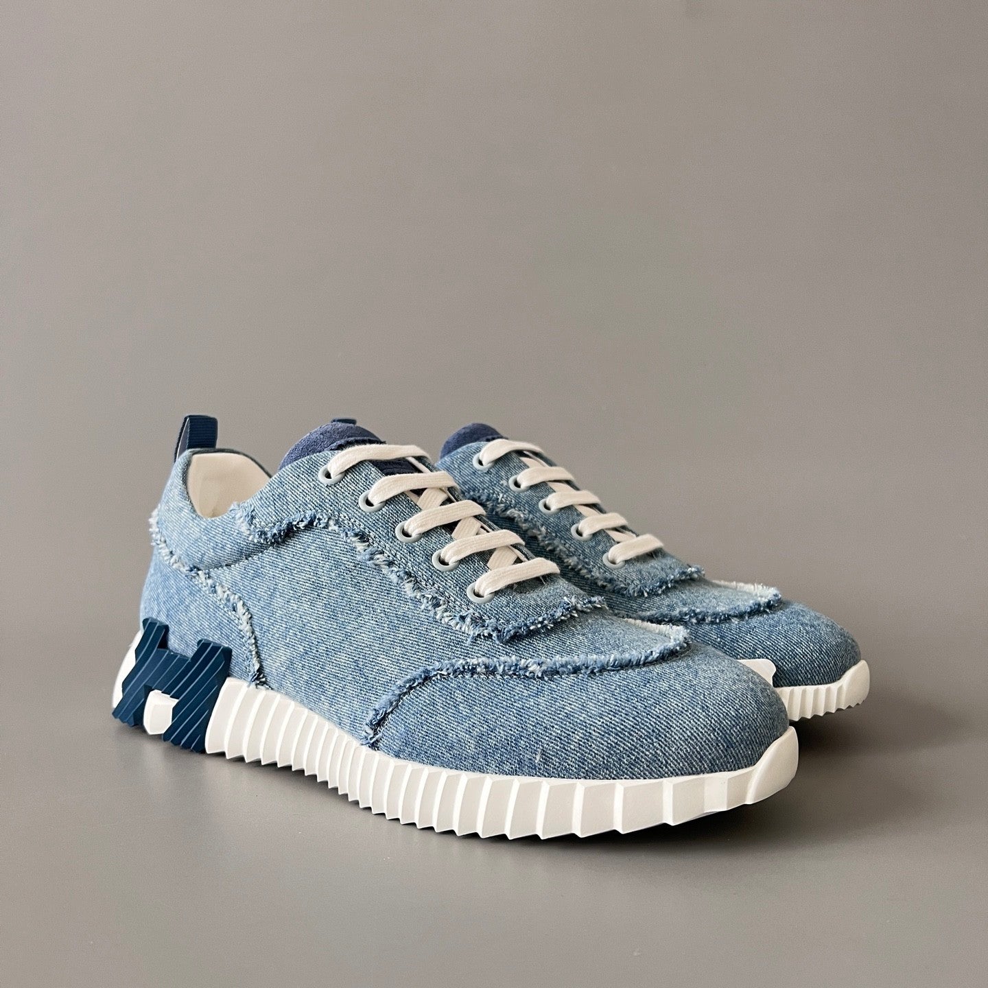 Hermes Bouncing Men's And Women's Spring/Summer Fashion Casual Round Toe Lace Up Low Top Canvas Casual Shoes #78411