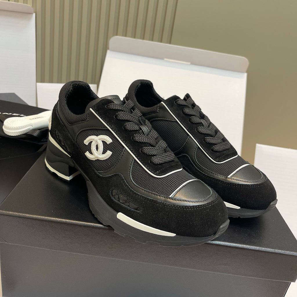 Chanel Sneakers Mixed Fibers Suede Calfskin Calfskin #335038