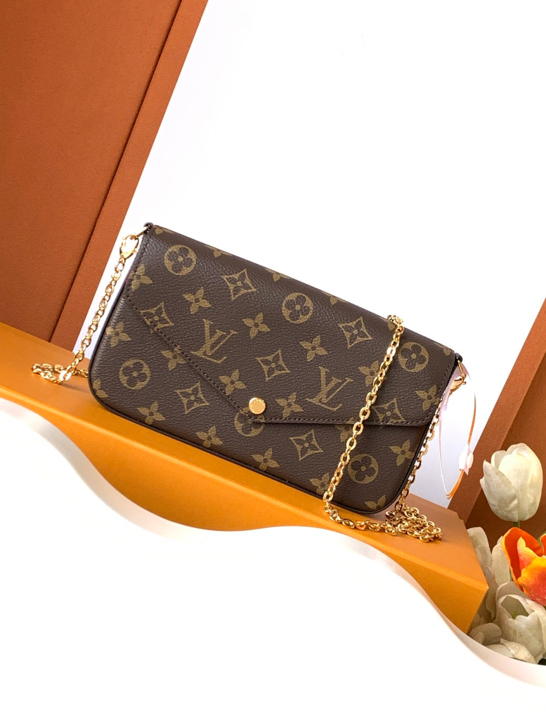 Pochette Félicie Louis Vuitton Women's Pochette Accessoires Handbag Logo Full Printed Solid Color Cowhide Casual Shoulder Bag Bags #75759