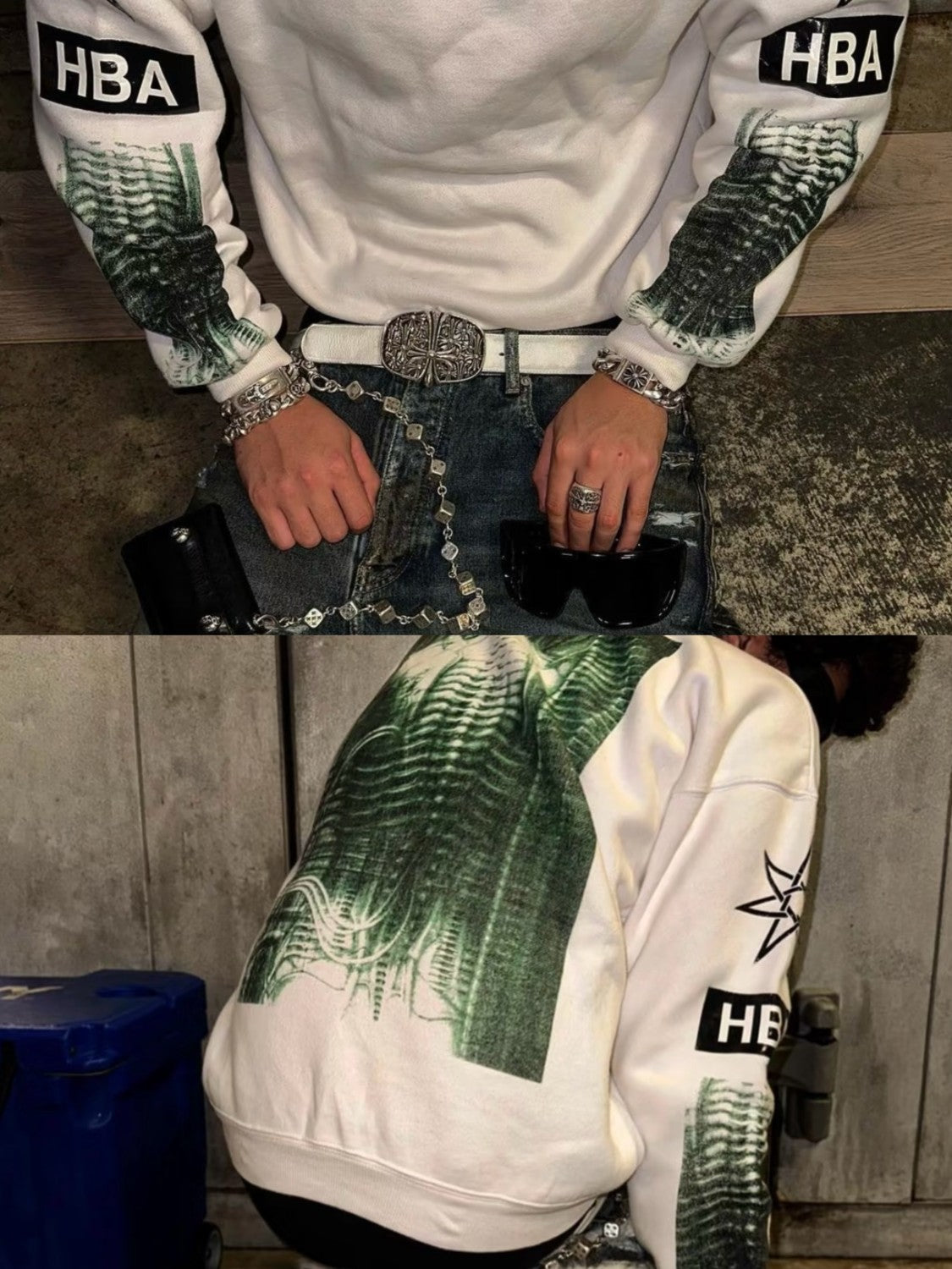 HOOD BY AIR Beige Spine Padded Hoodie Men And Women Loose Spring And Summer Fashion High Street Single Long-sleeved Bottoming T-shirt Pullover Sweatshirt Ngvp #1119