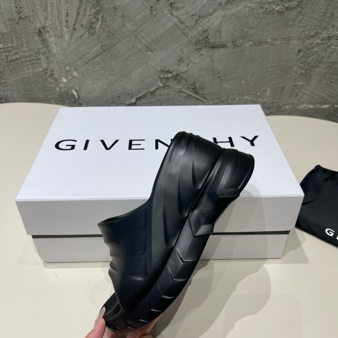 Givenchy Women's Summer Rubber Bottom Hollow Out Solid Color Thick Bottom Slope Heel Slippers Casual Shoes Heel High 10cm #81335
