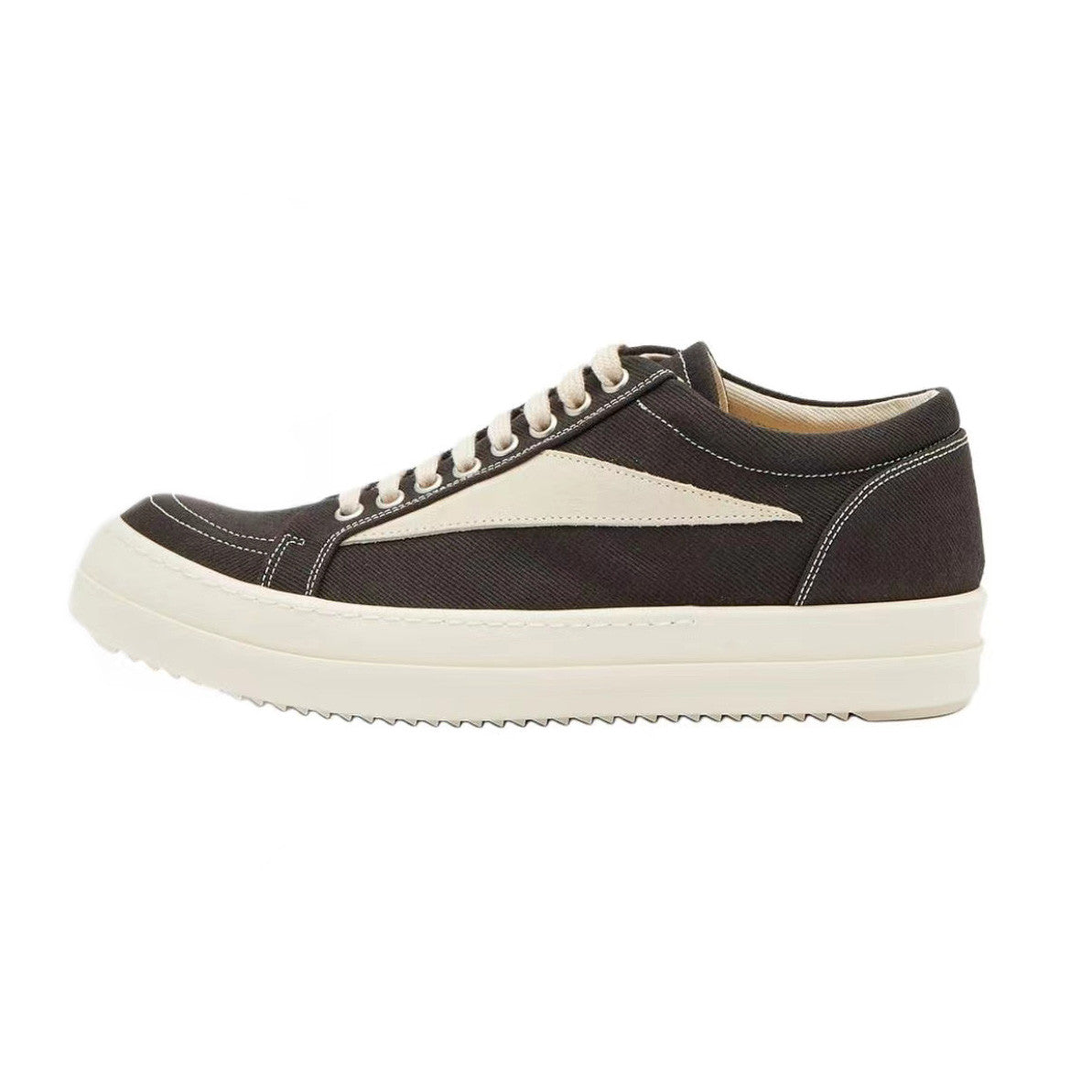 Rick Owens DRKSHDW Men's And Women's Spring/Summer Fashion Casual Round Toe Lace Up Low Top Twill Canvas Shoes #78281