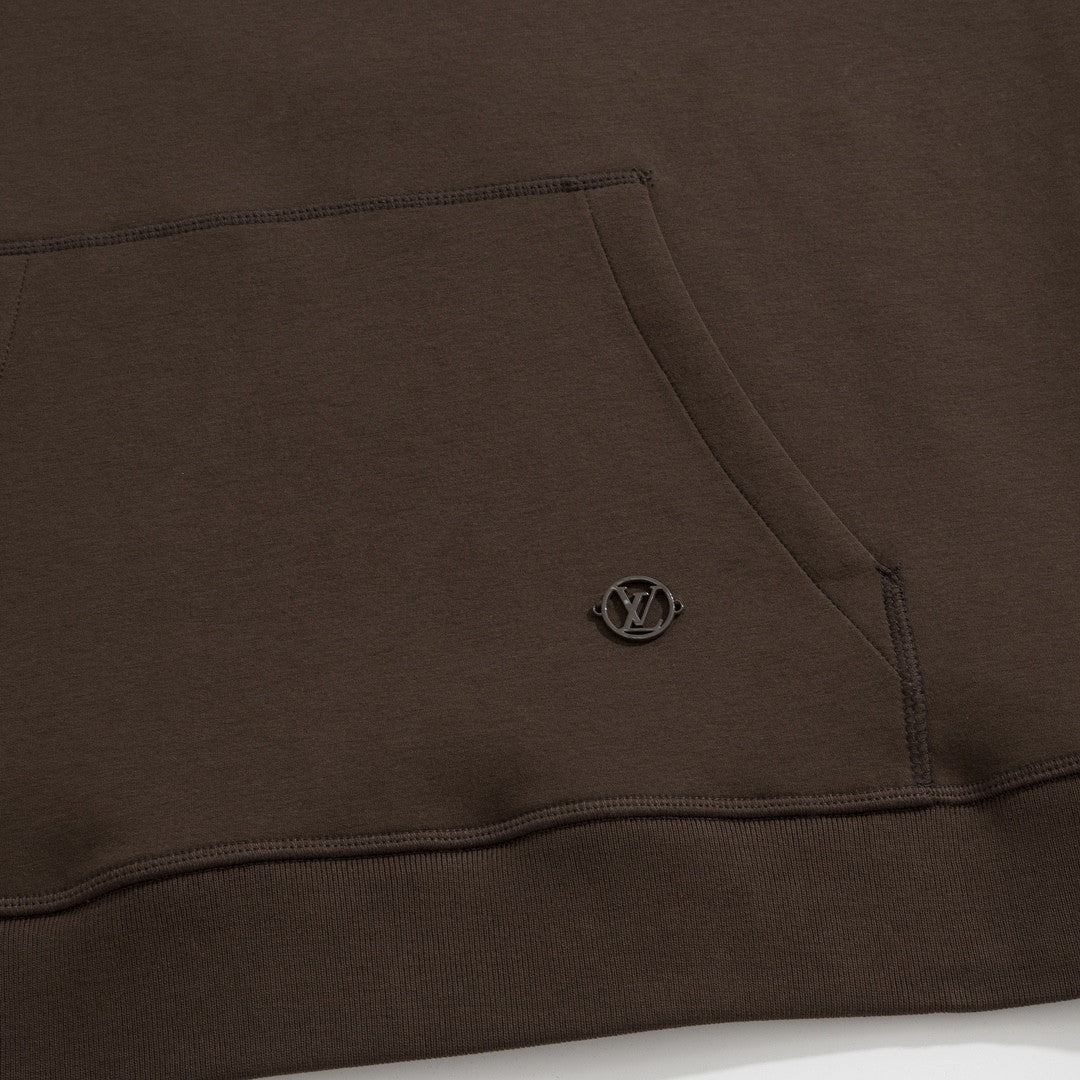 Louis Vuitton Monogram Flower Stopper Cotton Hoodie Drawstring Hooded Sweatshirt Pullover #96251
